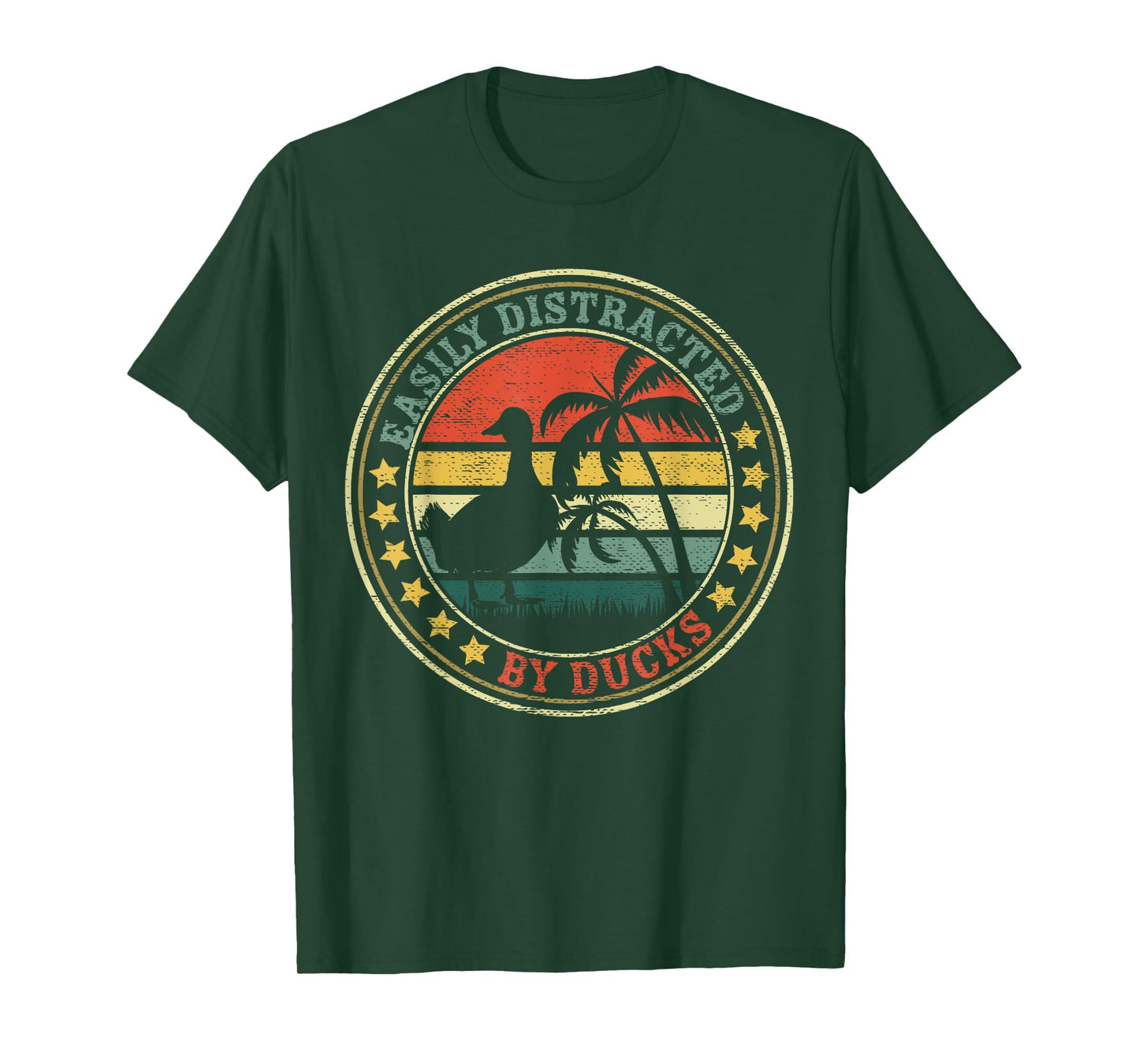 Retro Easily Distracted By Ducks Funny Vintage Style Saying T-Shirt
