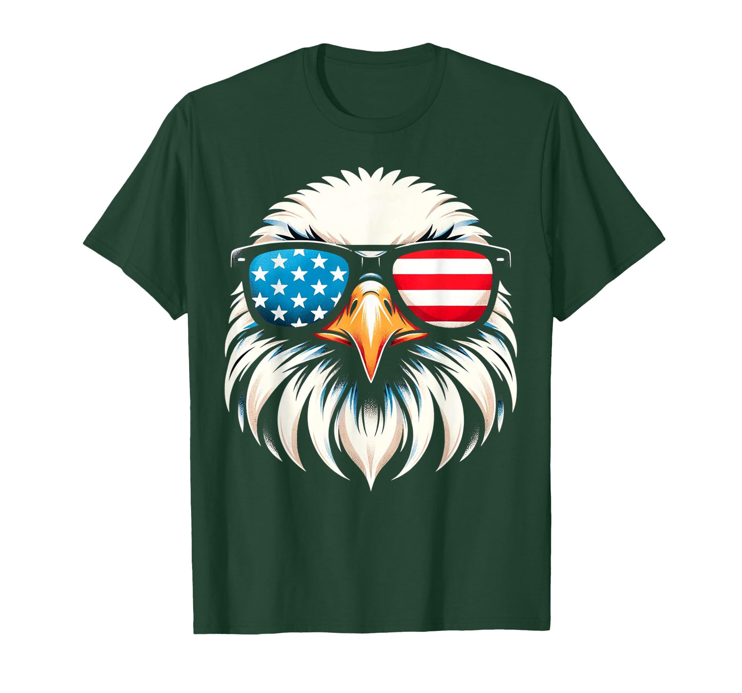 Patriotic Eagle Red White Blue USA Flag Eagle 4th of July T-Shirt