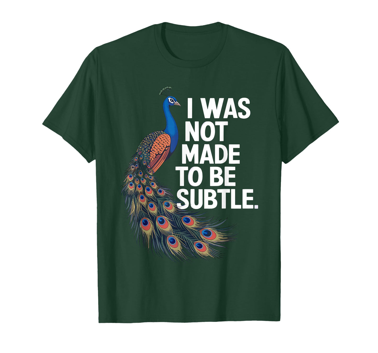 Funny Peacock Art For Men Women Adult Feather Peacock Lover T-Shirt