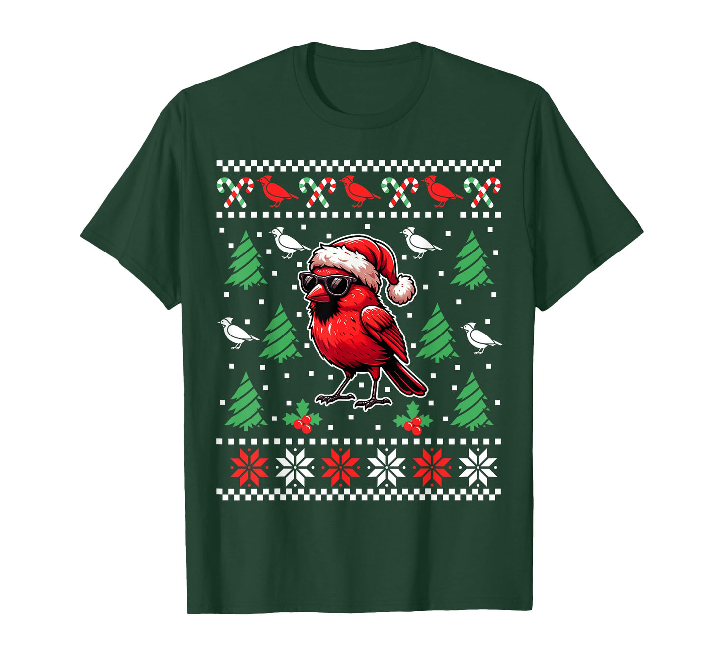 Funny Northern Cardinal Bird Red Cardinal Christmas Xmas T-Shirt