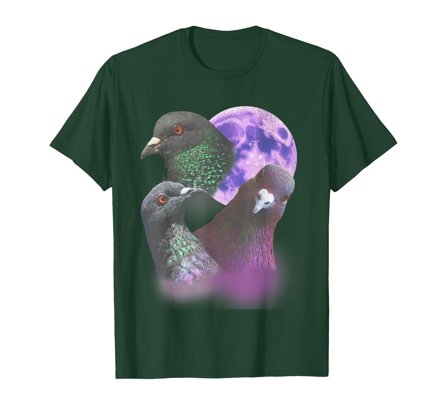 Funny Pigeon Shirt - Funny Pigeons Howling at the Moon T-Shirt