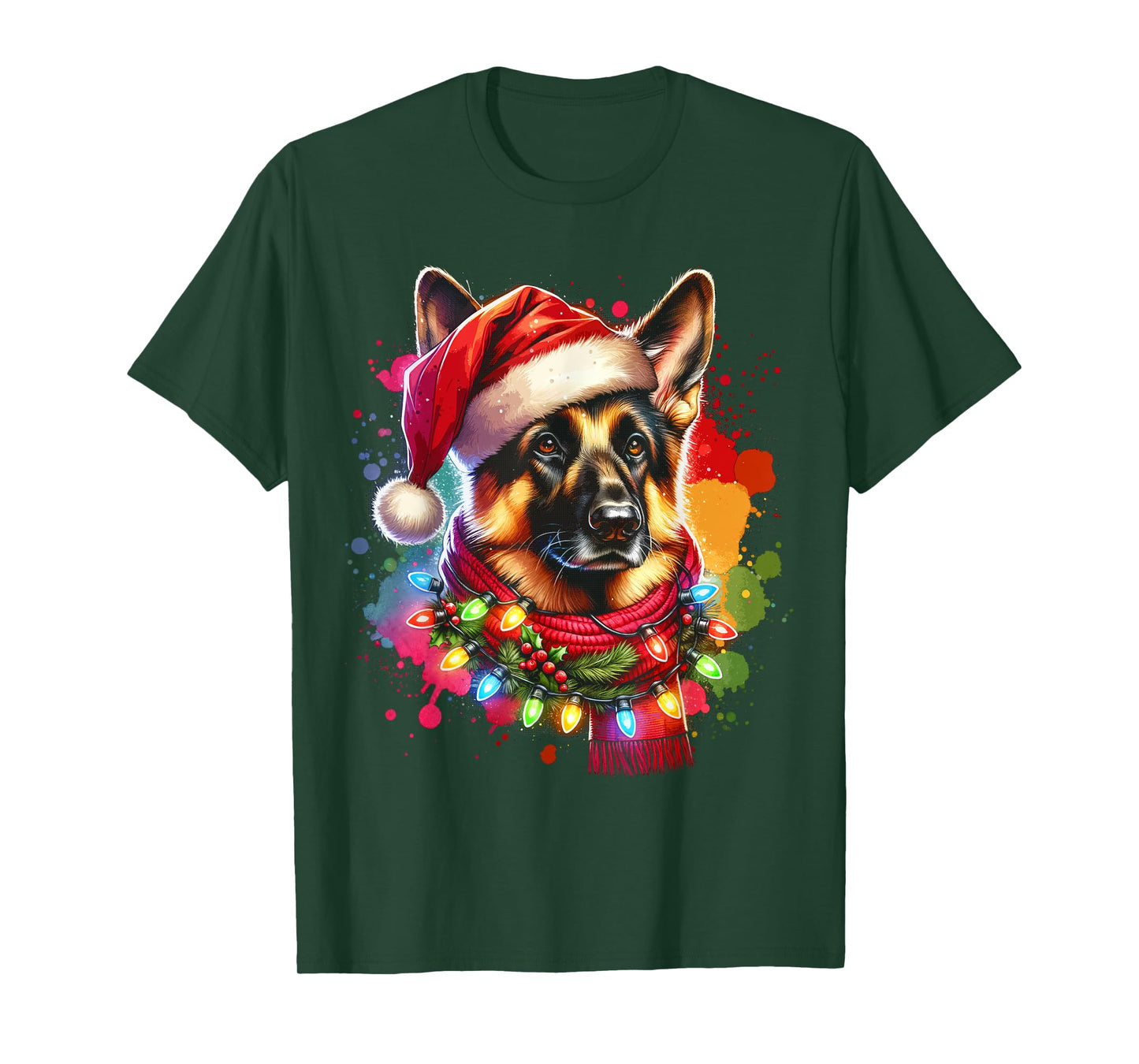 Christmas German Shepherd Xmas Shepherd Mom Dog Lover Womens T-Shirt