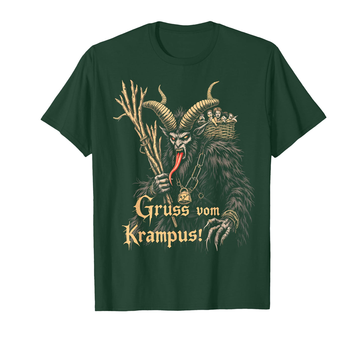 Gruss Vom Krampus Christmas Eve Naughty Kids Xmas Party T-Shirt