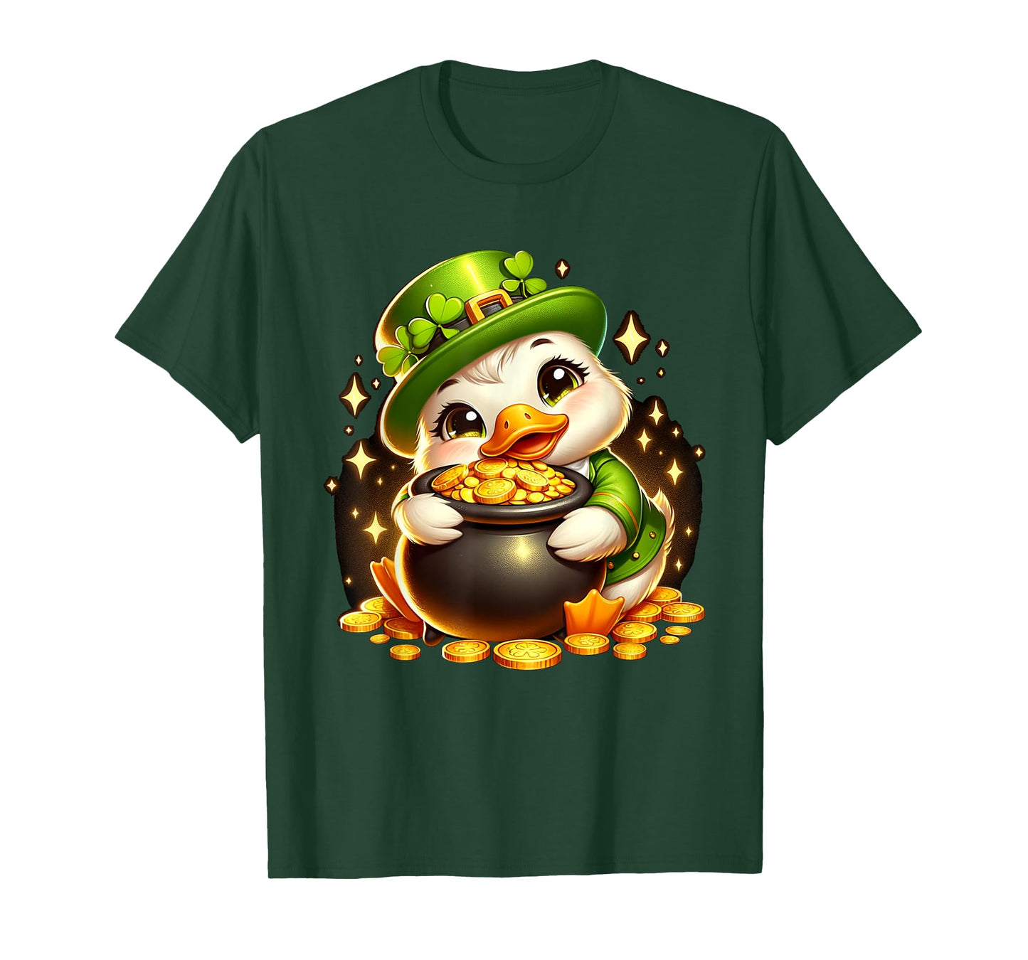Duck Leprechaun Cute Funny Duck St. Patricks Day T-Shirt