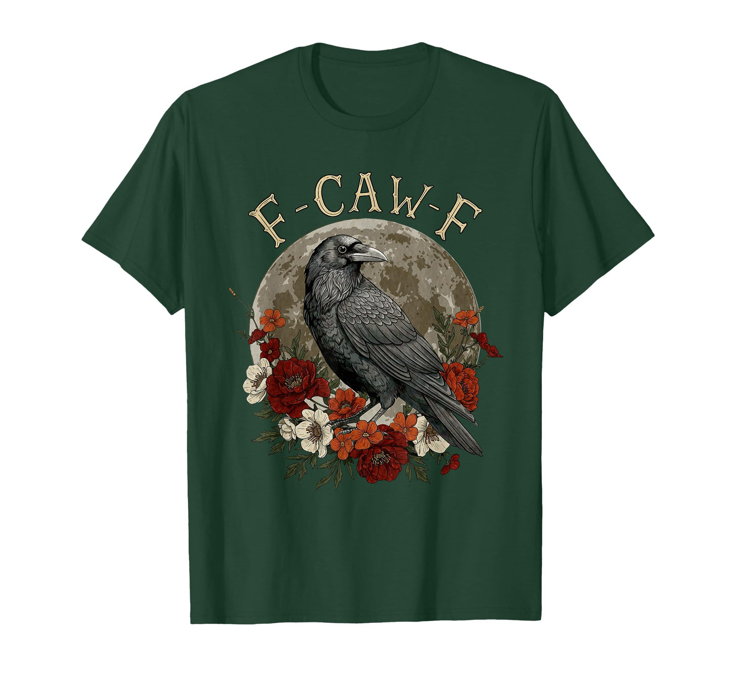 Funny F Caw F Raven Bird Saying Graphic T-Shirt