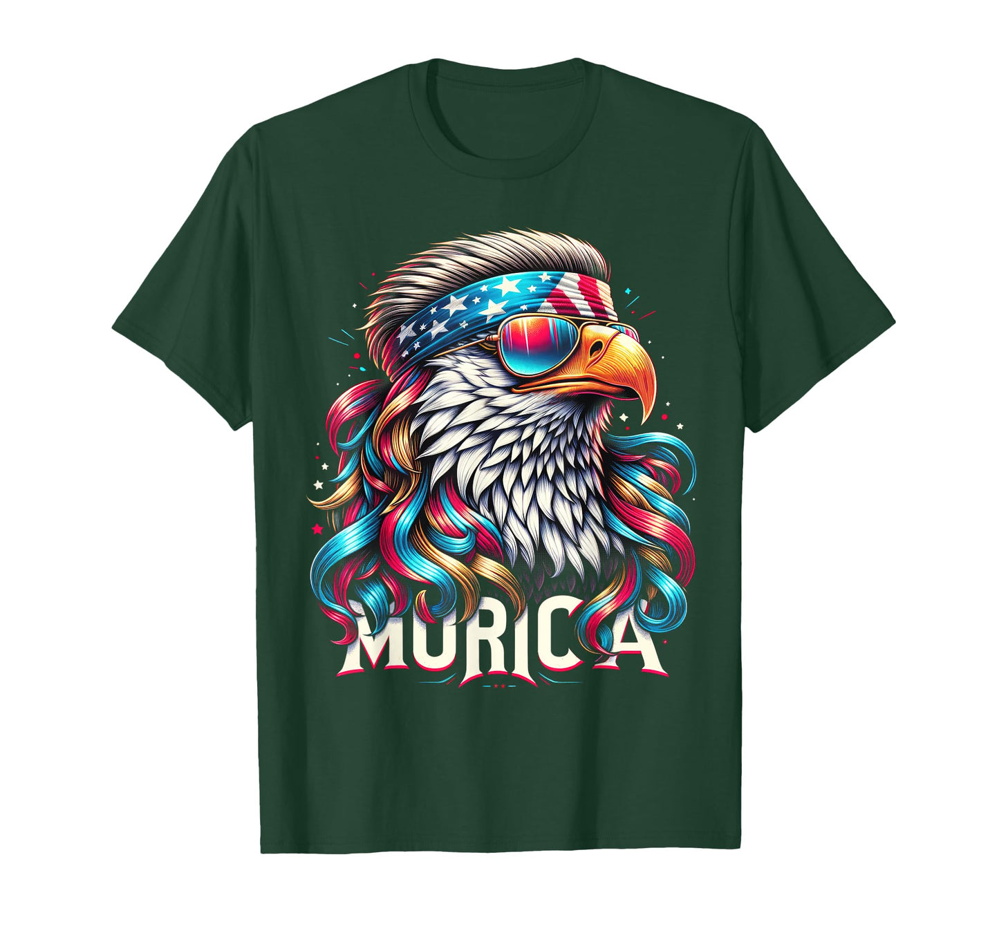 4th of July Patriotic Funny Eagle July 4th USA Murica T-Shirt for Women Kids Men