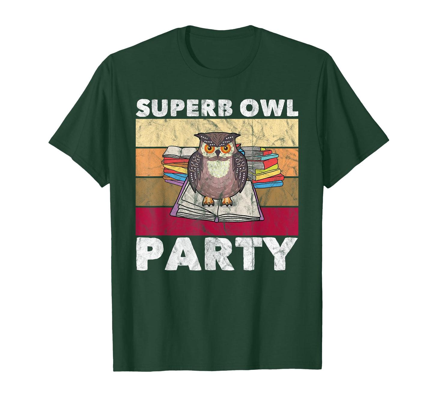 Superb Owl Party Funny Owl Bird Lovers Retro T-Shirt