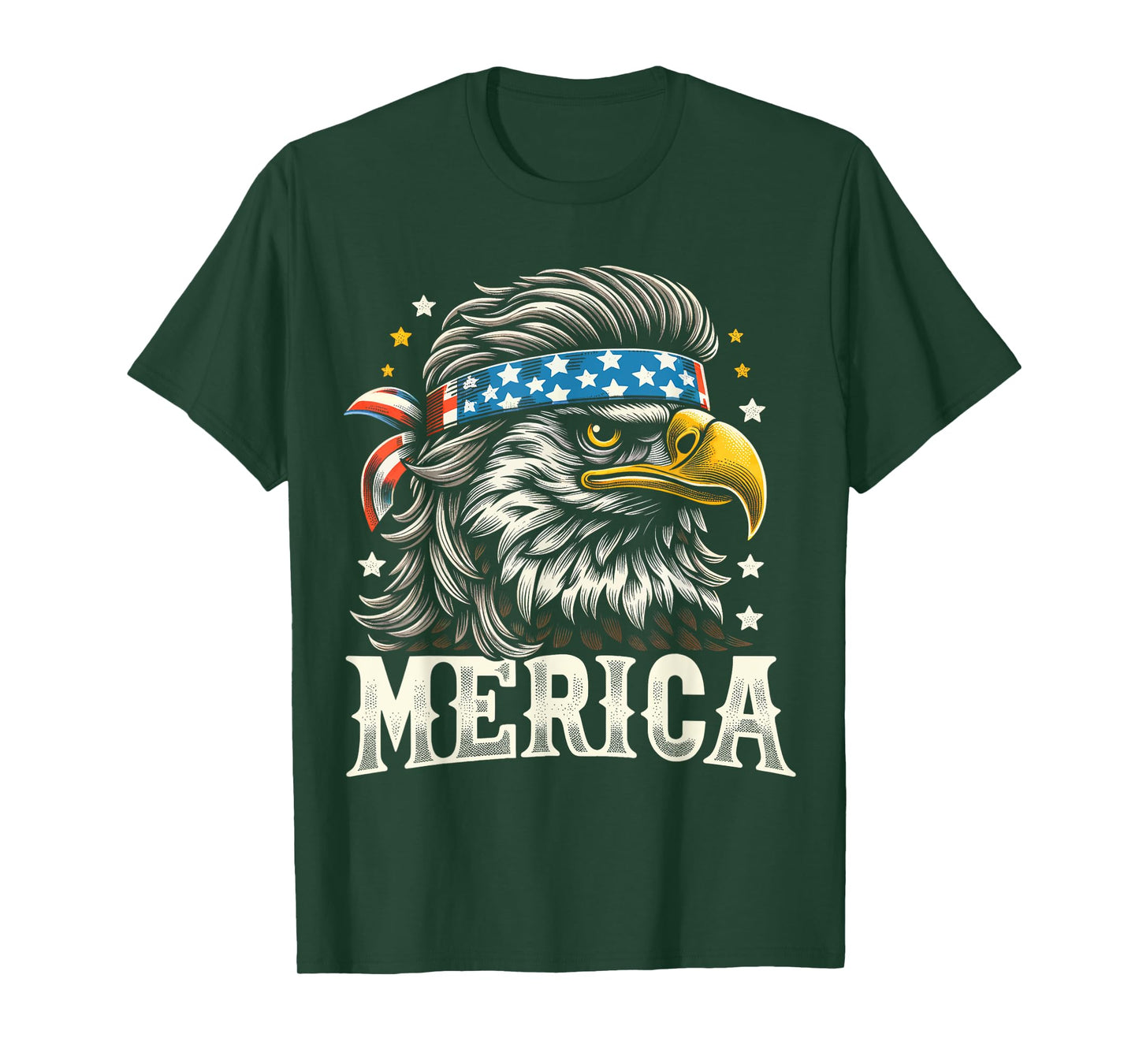 4th of July Patriotic Funny Eagle July 4th USA Merica T-Shirt for Women Kids Men