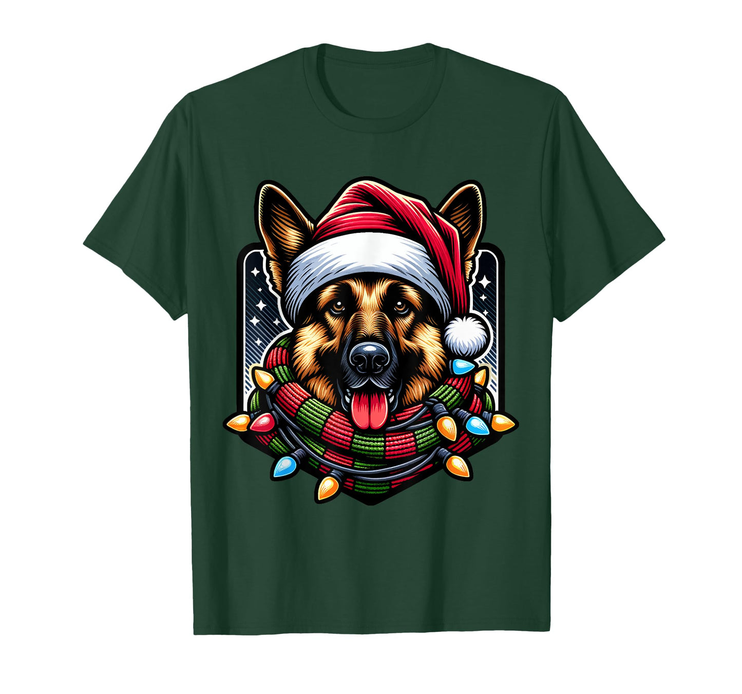 Christmas German Shepherd Xmas Shepherd Mom Dog Lover Womens T-Shirt