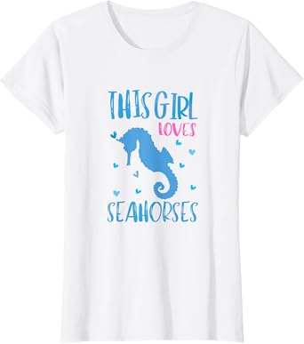 Seahorse Shirt Girls Underwater Ocean Animal Seahorses T-Shirt