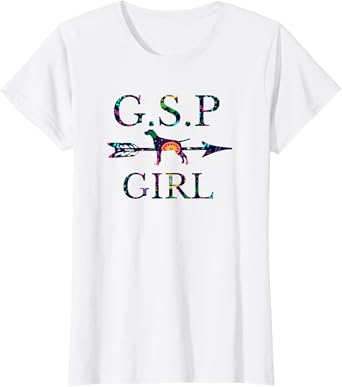 German Shorthair Pointer Mom Girl Silhouette T-Shirt