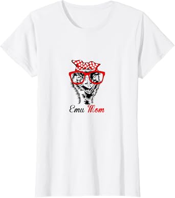 Womens Womens Emu mom Sunflowers Messy Bun mother day Emu T-Shirt