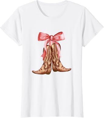 Cowgirl Boots Country Cute Preppy Girls Toddler Kids Women T-Shirt