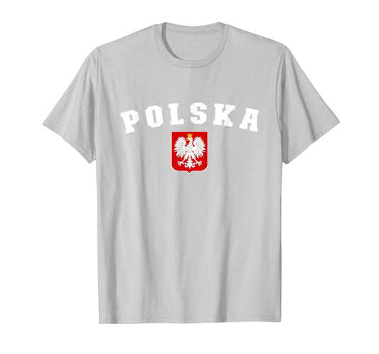 Polska, Polish White Eagle, Polish Emblem, Retro Polish Red T-Shirt
