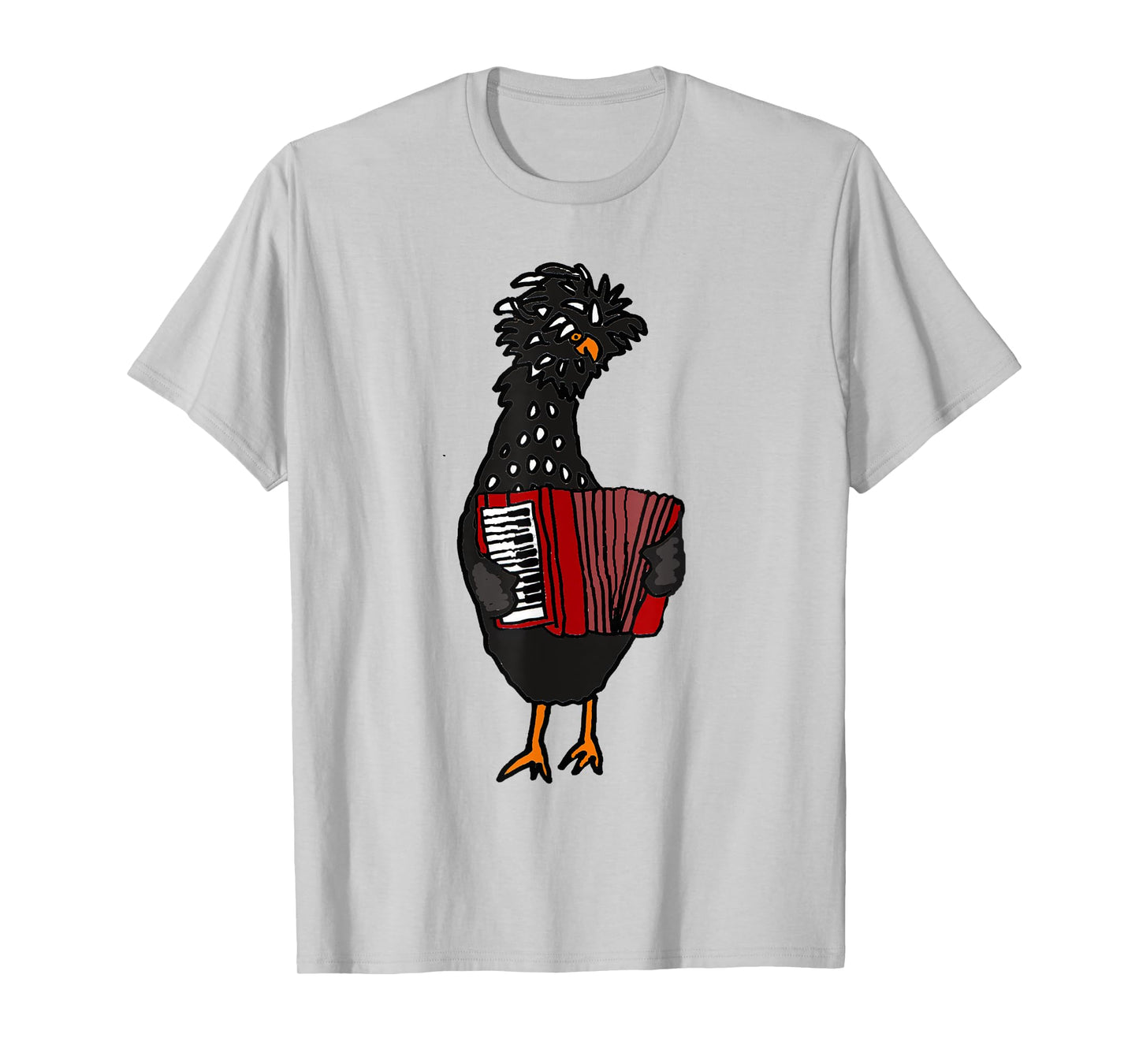 Smiletodaytees Fun Polish Chicken Playing Accordion T-shirt T-Shirt
