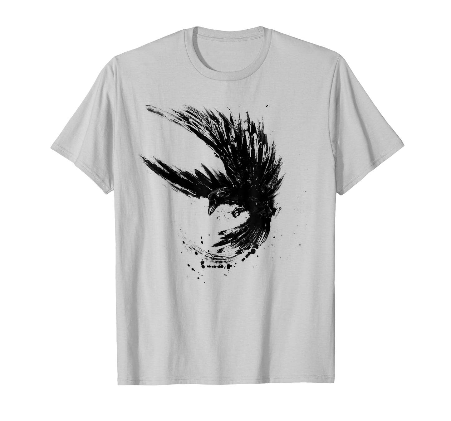 Raven T-Shirt, Crow Raabe Motif, Women's Men's Hoodie Black T-Shirt