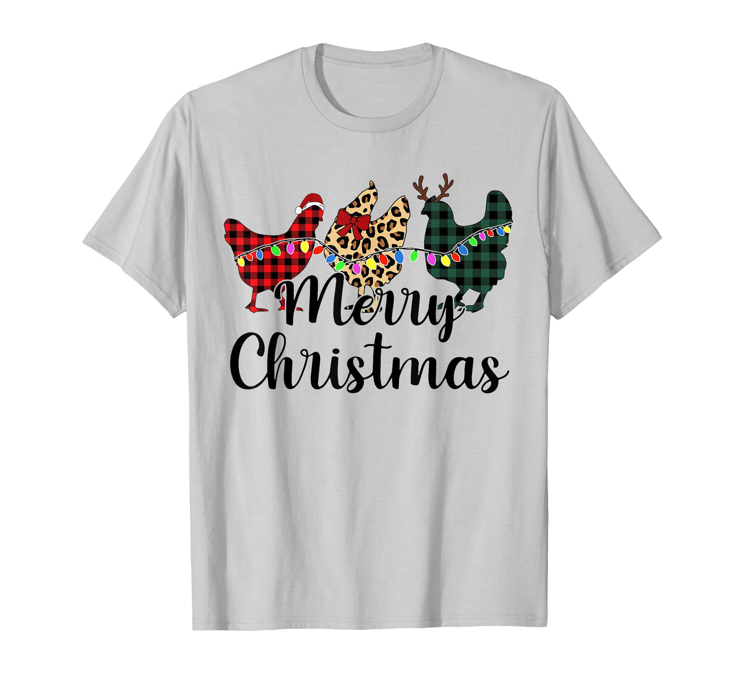 Buffalo Plaid Chickmas Merry Christmas Chicken Lover Xmas T-Shirt