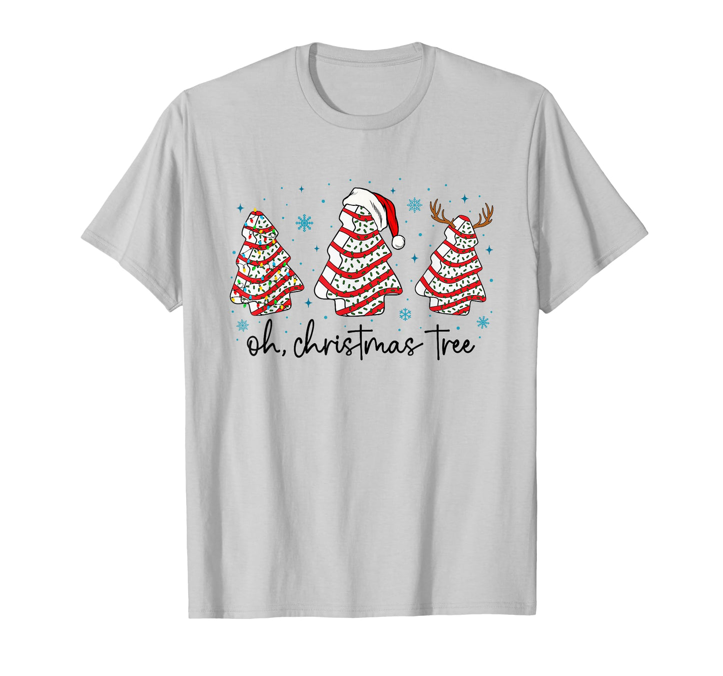 Oh Christmas Tree Cakes Debbie Becky Jen Cake Lovers Xmas T-Shirt