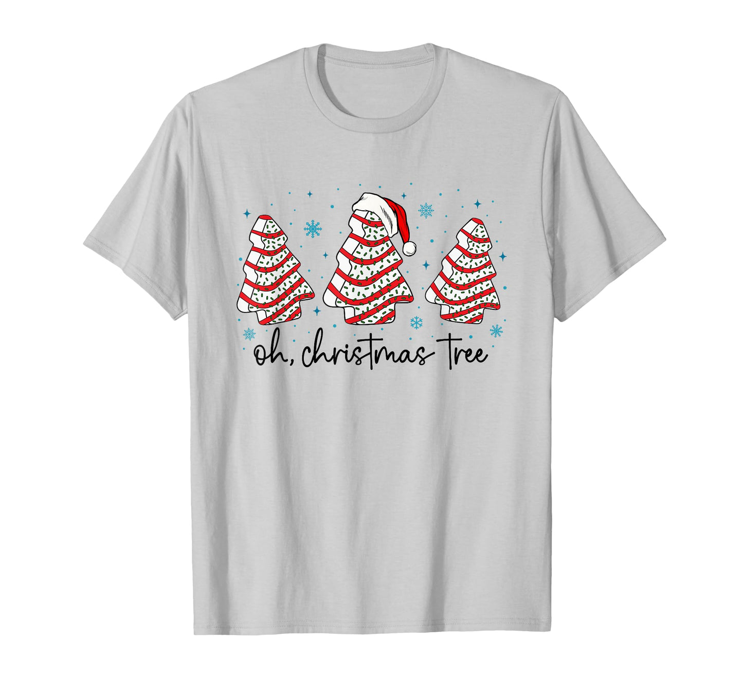 Oh Christmas Tree Cakes Debbie Becky Jen Cake Lovers Xmas T-Shirt