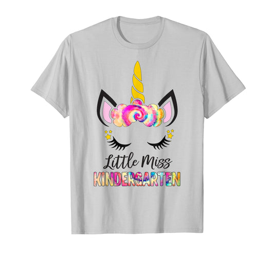 Little Miss Kindergarten Girl Magic Unicorn Shirt Preschool T-Shirt