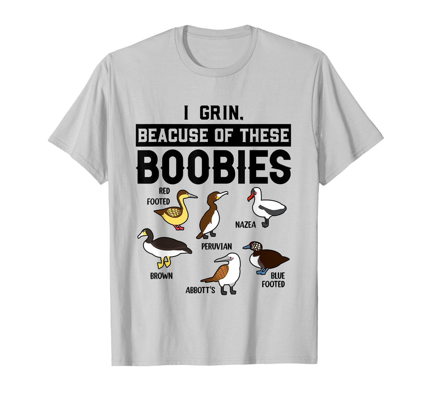 Funny Booby Seabirds Collection Bird Watching Ornithologist T-Shirt