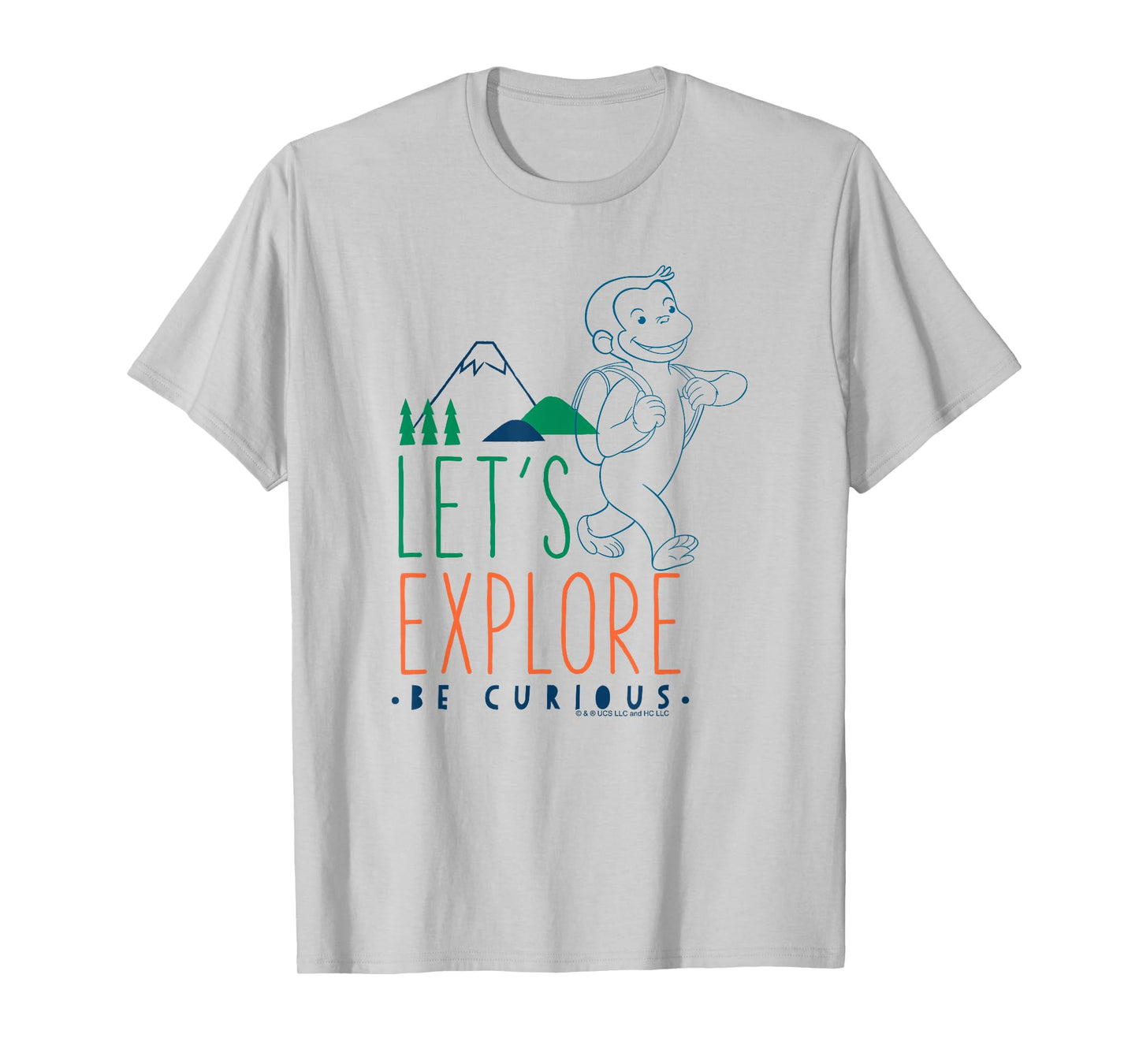 Curious George Let's Explore George Hiking Poster T-Shirt