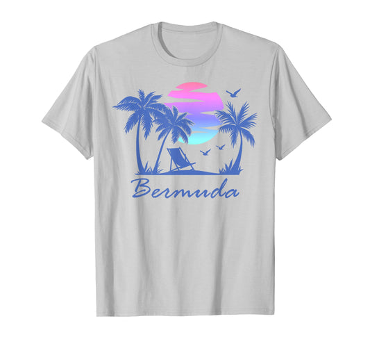 BERMUDA Beach Vacation Trip Retro Vintage Sunset Graphic T-Shirt for Men Women Girls Kids