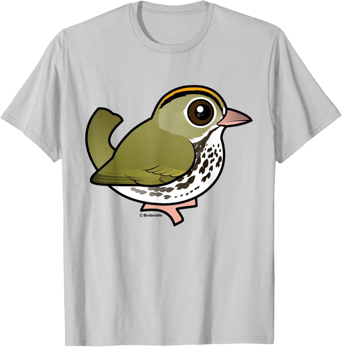 Cute Cartoon Ovenbird Warbler Birdorable Bird Illustration T-Shirt