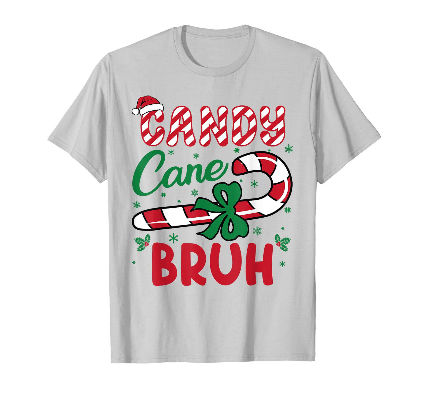 Candy Cane Bruh Funny Christmas Holiday Boys Toddlers kids T-Shirt