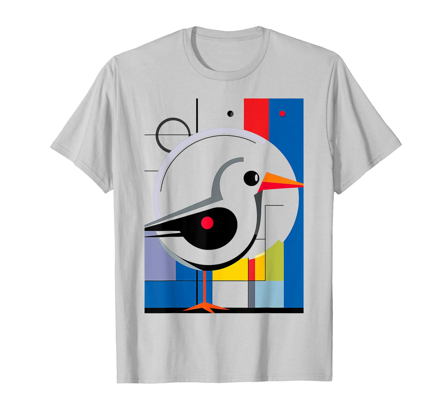 Bird Geoemtric Abstract Animal Art Colorful Graphic Bird T-Shirt
