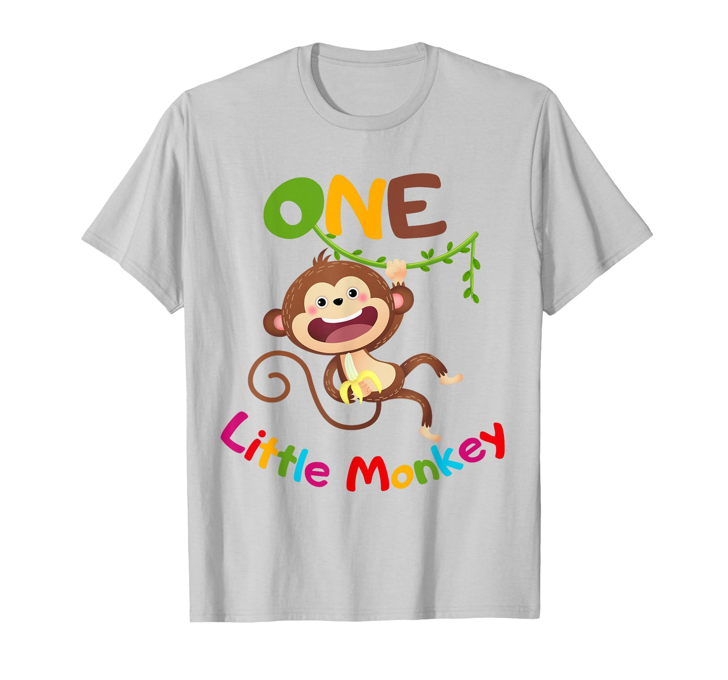 ONE Little Monkey Jungle Monkey Theme 1st Birthday Party T-Shirt