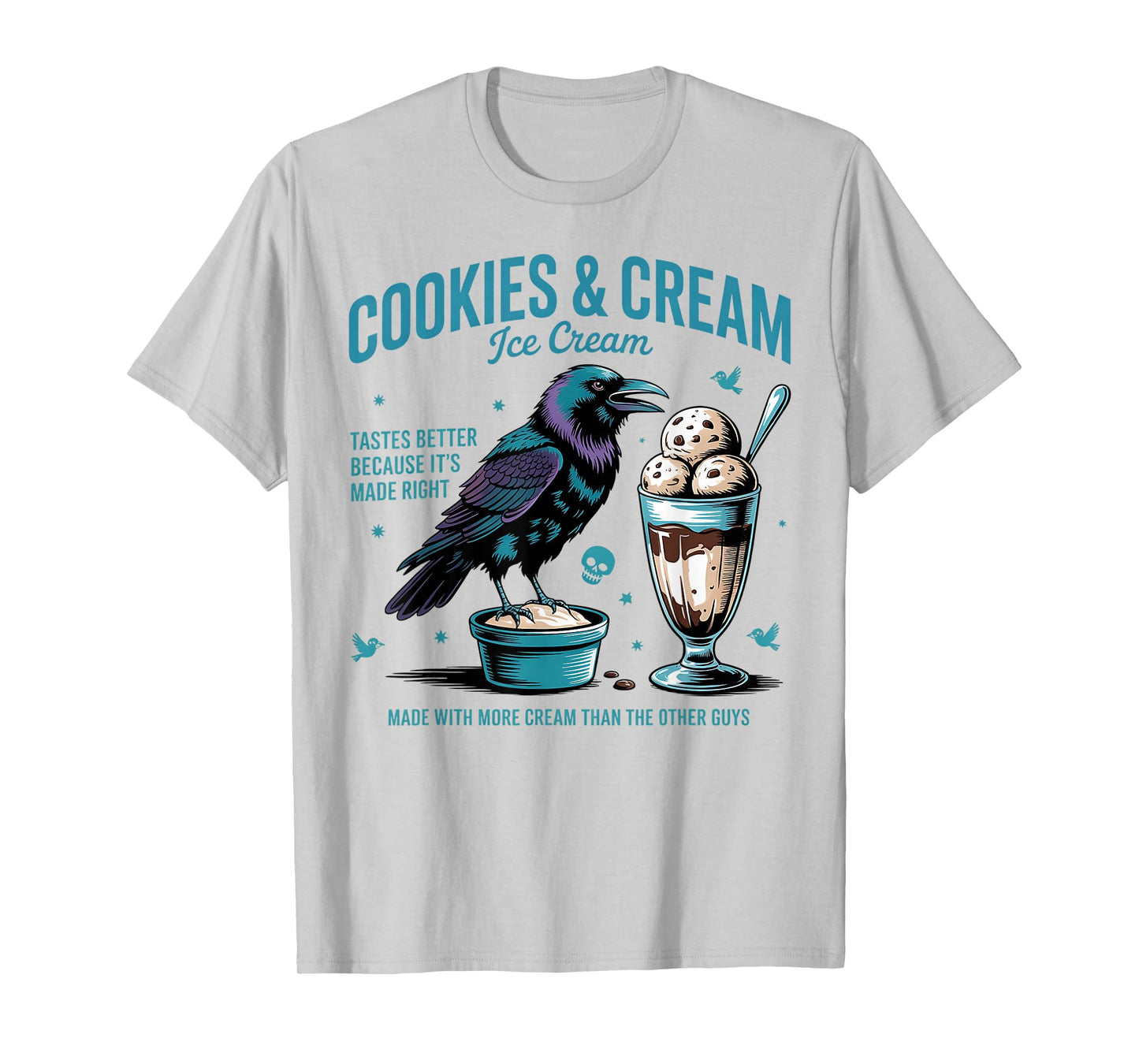 Cookie & Cream Ice Cream Tees, Butcher Blackbird T-Shirt