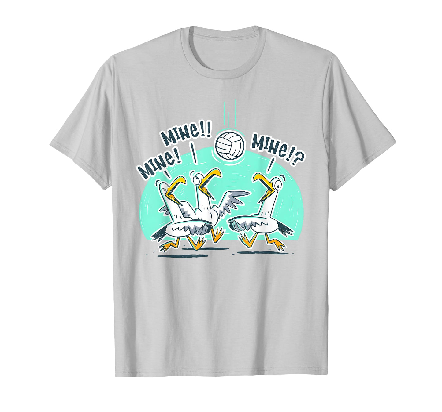 Funny Bird Playing Volleyball T-Shirt