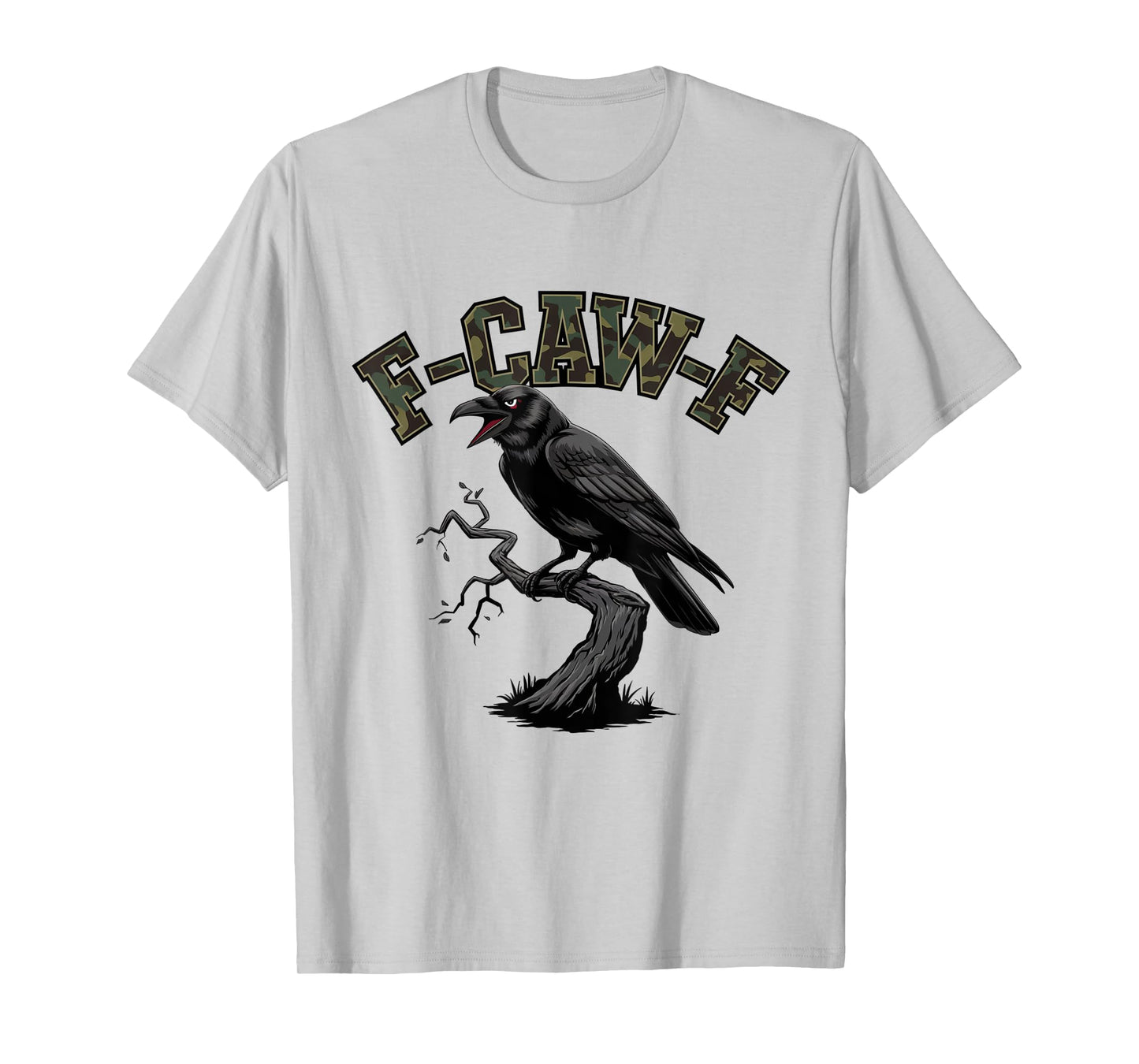 Black Crow F-Caw-F Funny Black Bird T-Shirt