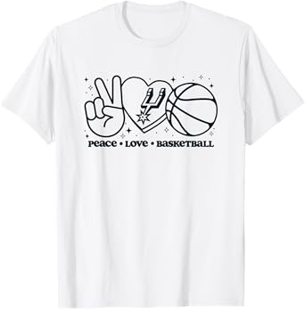 NBA San Antonio Spurs Peace Love Basketball T-Shirt