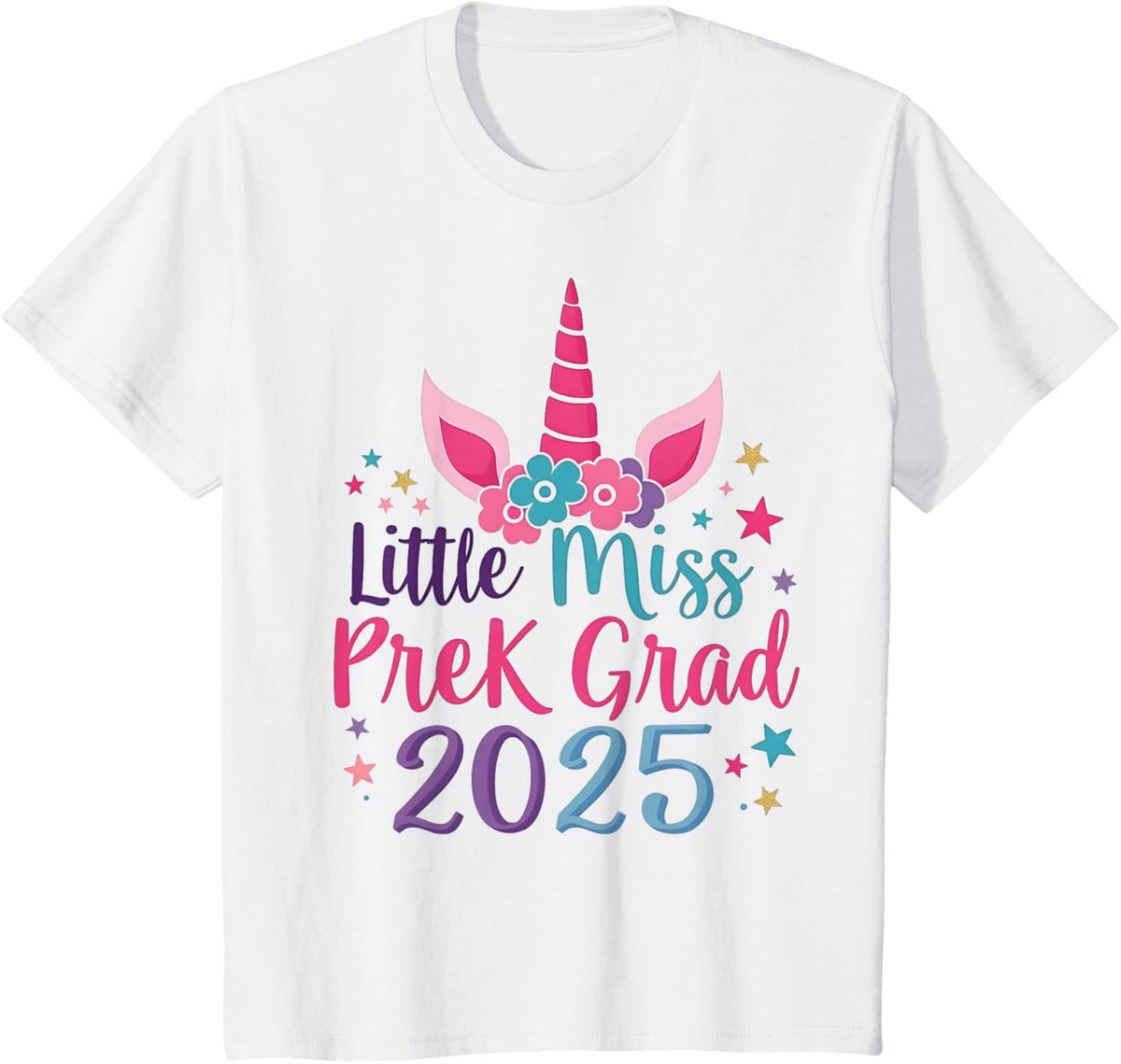 Kids Little Miss Pre-K Grad Preschool Girls Prek Graduation 2025 T-Shirt