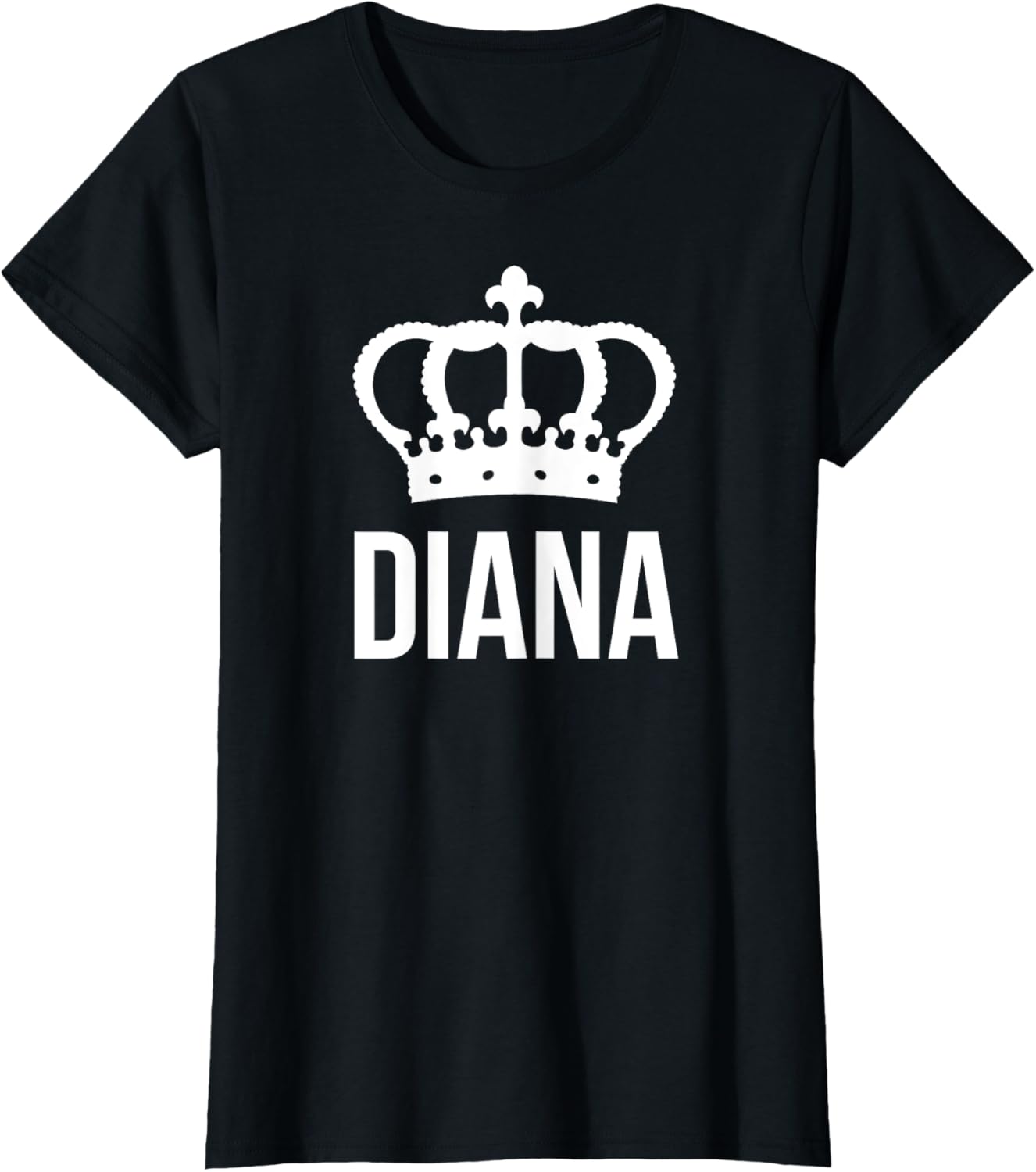 Diana Name T-Shirt for Women - Queen Princess Crown Design T-Shirt
