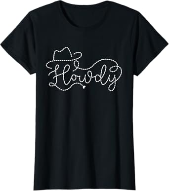 Howdy Cowgirl Minimal Rodeo Cute Western Coastal Vintage T-Shirt