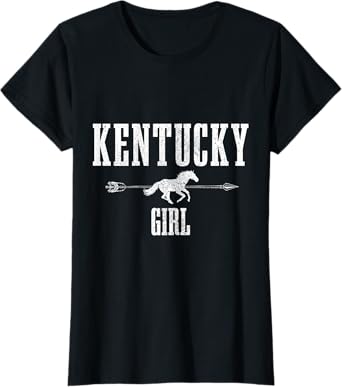 Kentucky Girl Riding Horse Lover KY Pride T-Shirt