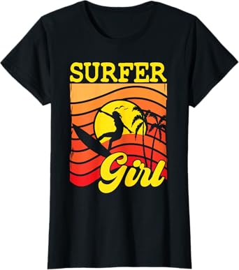Surfer Girl Surfboarding Surf Lover Surfboard T-Shirt