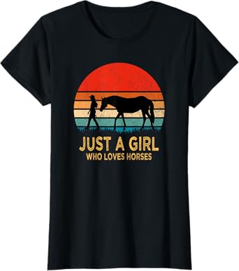 Just a Girl Who Loves Horses Gift T-Shirt