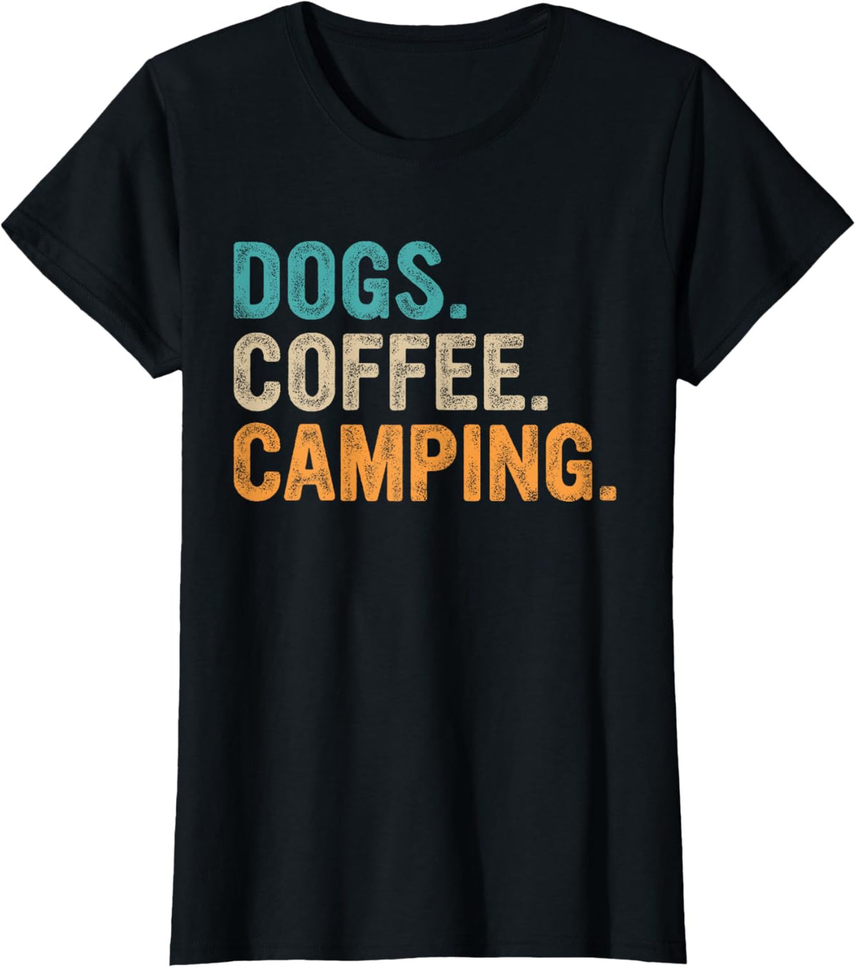 Dogs Coffee Camping T-shirt