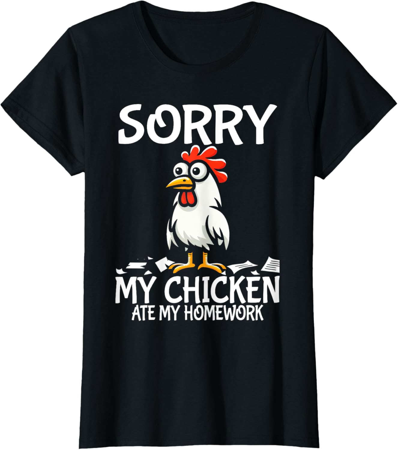 Funny Chicken Lovers Boys Gifts My Chicken Ate My Homework T-Shirt