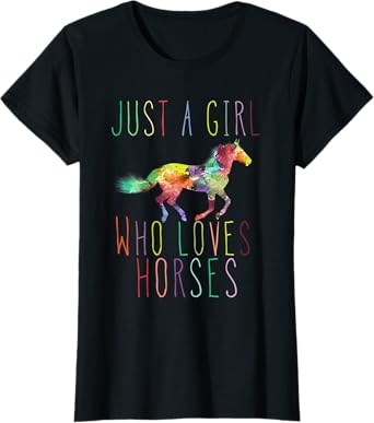 Just A Girl Who Loves Horses Horseback Riding Lover Women T-Shirt