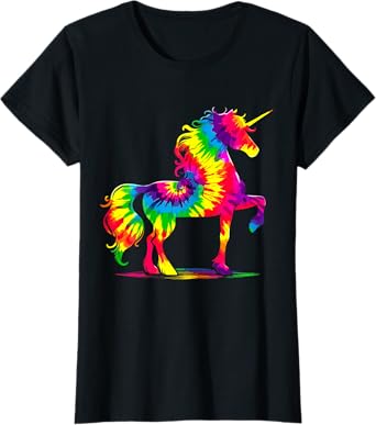 Unicorn Tie-Dye Horse T-Shirt