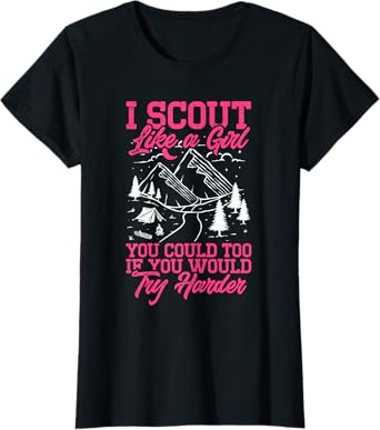 I Scout Like A Girl Funny Scouting Camping T-Shirt