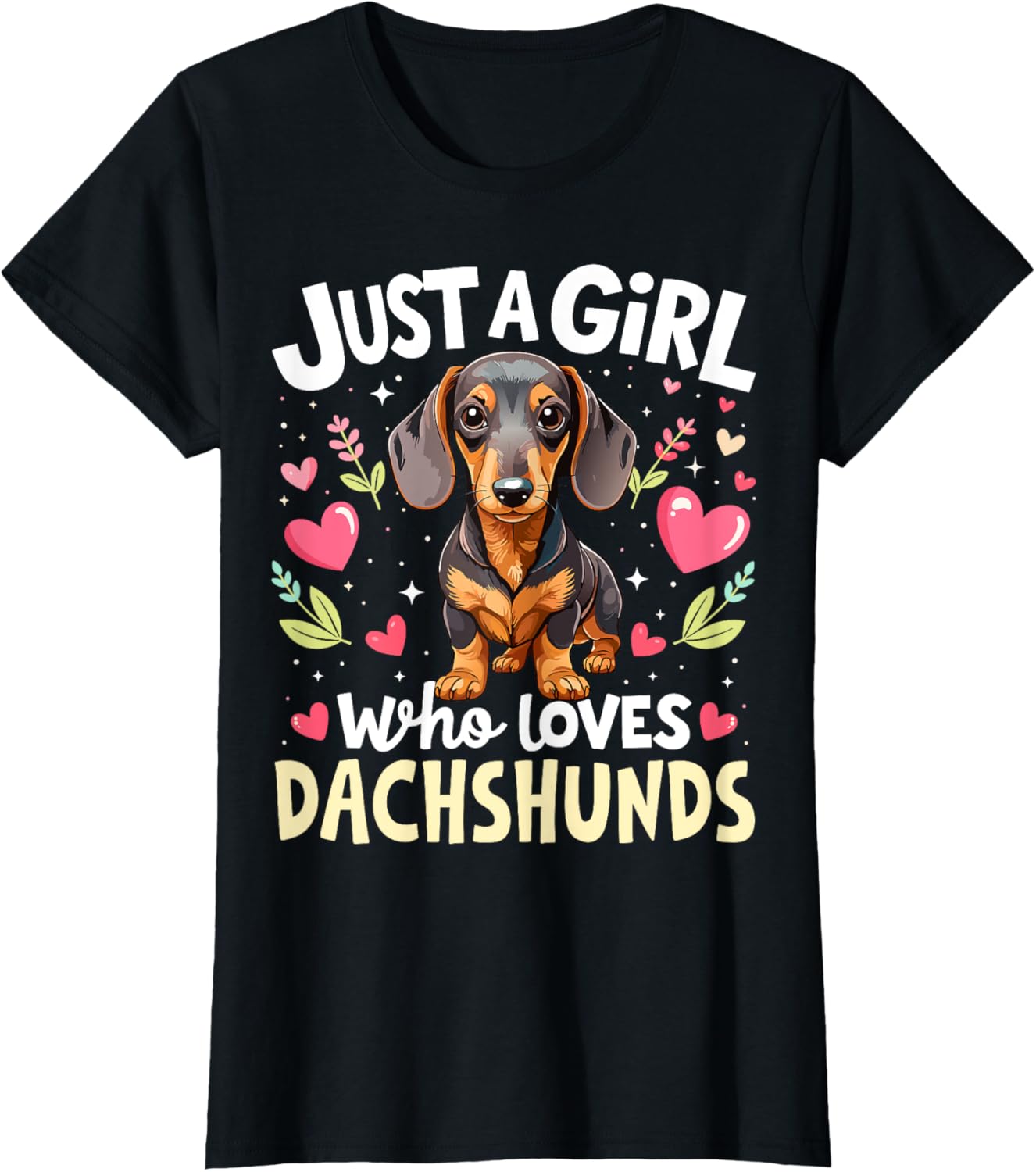 Dachshund Dog Breed Puppy Doxie, Weiner Dog Pet Lover Girls T-Shirt