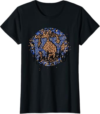Kentucky Leopard Print KY Pride Kentucky Girl Cute State T-Shirt