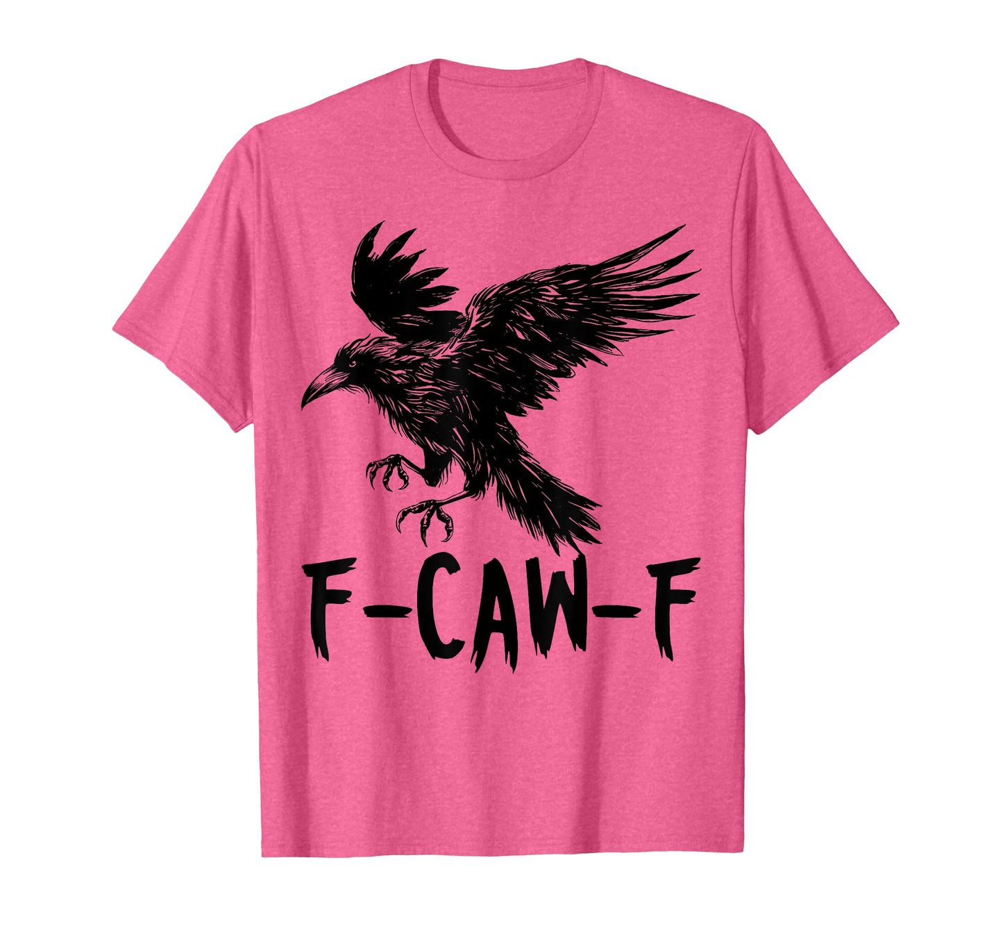 Retro F-Caw-F Black Bird Crow Funny Crow Bird Cawing Grunge T-Shirt