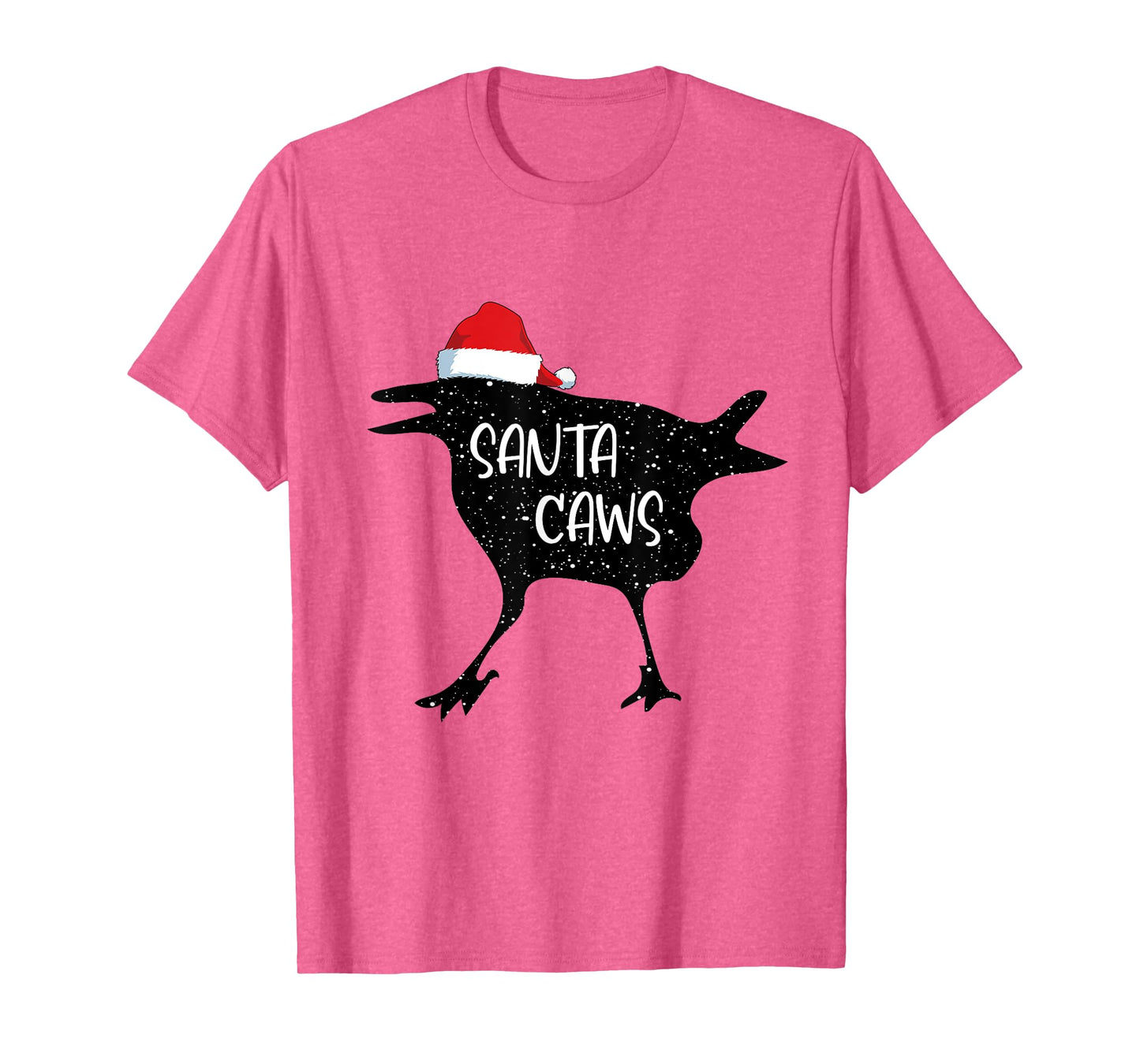 Crow Santa Christmas Santa Caws Funny Bird Pajamas Xmas T-Shirt